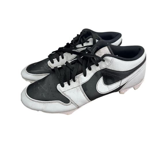 Nike Air Jordan Men's Black & Gray 1 Low TD Shadow Football Cleats Size 14 - Picture 2 of 7